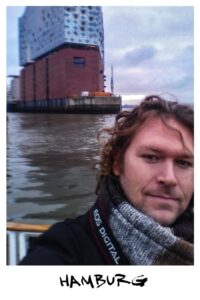 Christopher Ludgate on the Elbe in Hamburg.