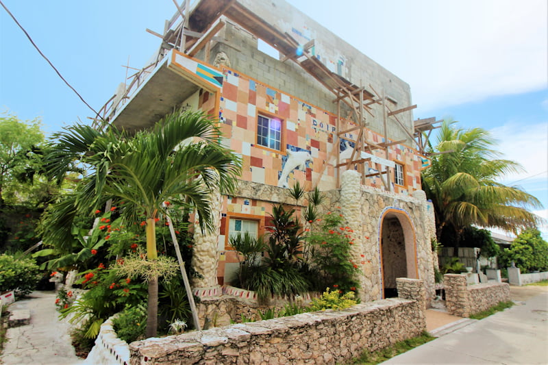 The Dolphin House, made up entirely of dolphin and nautical-themed art, is a local unique treasure.