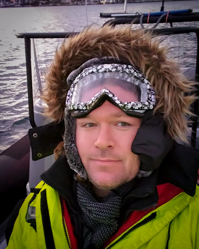 The author, adrenaline, and magic in the Arctic Circle's Norwegian Sea.