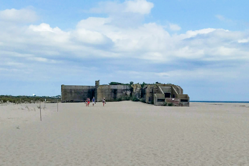 A WWII bunker is just one of the oddities remaining on the shore of Cape May.