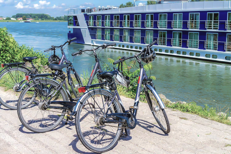 Touring the vineyards on one of the ship’s bikes is a great way to see the countryside, too, with options to meet the AmaDolce at the next port.