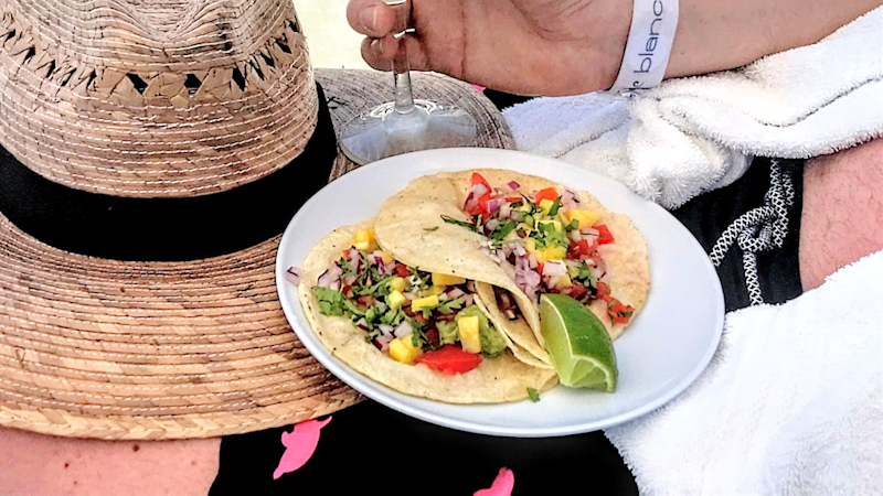 The multi-cultural offerings at Le Blanc's several restaurants, but the poolside taco popups were pretty satisfying, too. 