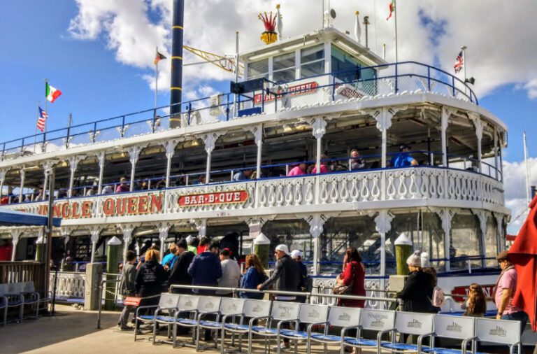 Jungle Queen Riverboat embarking on a three-hour tour in the Venice of America.