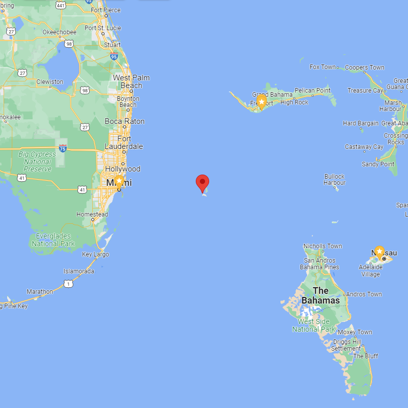 Hardly visible on a map, Bimini is very accessible by boat or seaplane.