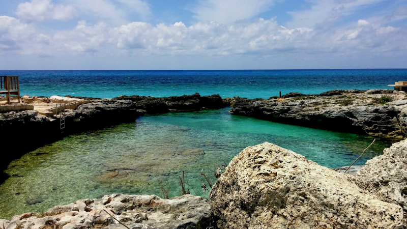 The boiling hole is famous in Grand Bahama.