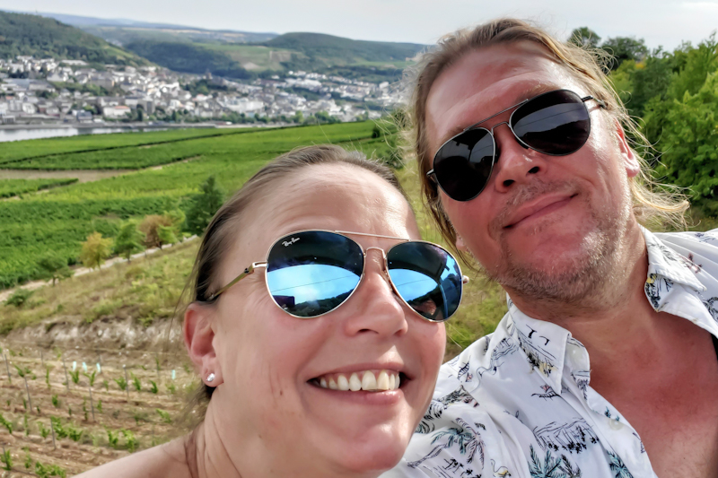 C. Ludgate with friend on the gondolas over the vineyards in the storybook town of Rüdesheim, Germany were a real highlight. A must!