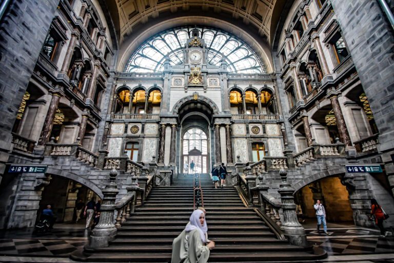 Among the most beautiful rail stations in the world, Antwerpen Centraal, dubbed The Railway Cathedral, had an unexpected relevance to our journey.