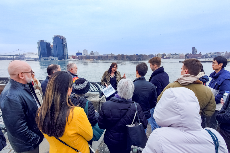 K. Kombie of Purefinder Tours hosts the NYC Psychiatric History Tour C. Ludgate