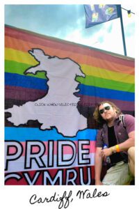 Christopher Ludgate at Wales Pride 25 in Cardiff, Wales