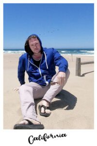 Christopher Ludgate at Nipomo Dunes, Pacific Coast, California
