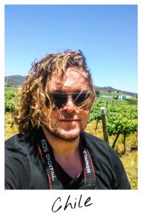 Christopher Ludgate at Conch y Toro Vineyards Chile