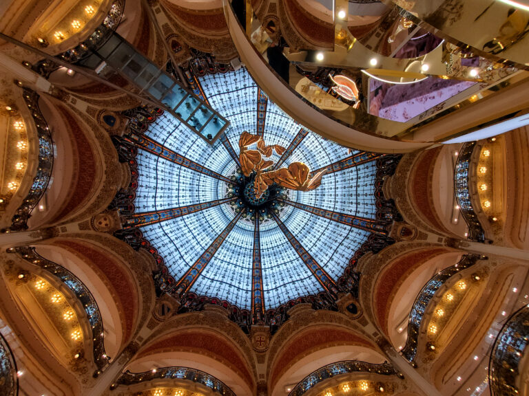 The Art Nouveau Dome as seen from inside Galeries Lafayette in Paris Photo Christopher Ludgate
